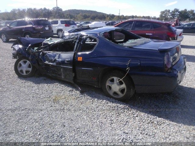 2G1WX15KX19339838 - 2001 CHEVROLET MONTE CARLO SS ლურჯი ფოტო 3