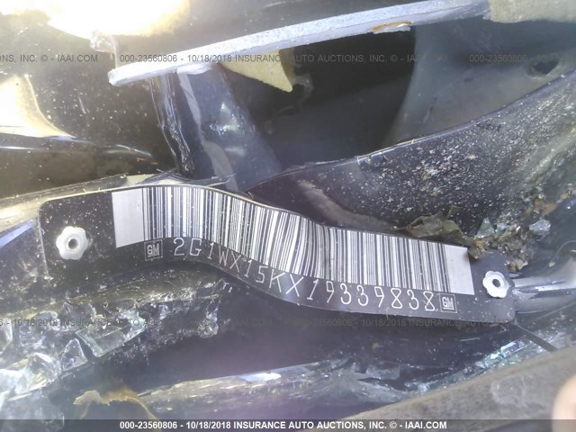 2G1WX15KX19339838 - 2001 CHEVROLET MONTE CARLO SS ლურჯი ფოტო 9