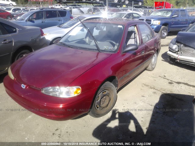 1Y1SK52822Z402731 - 2002 CHEVROLET GEO PRIZM LSI RED photo 2