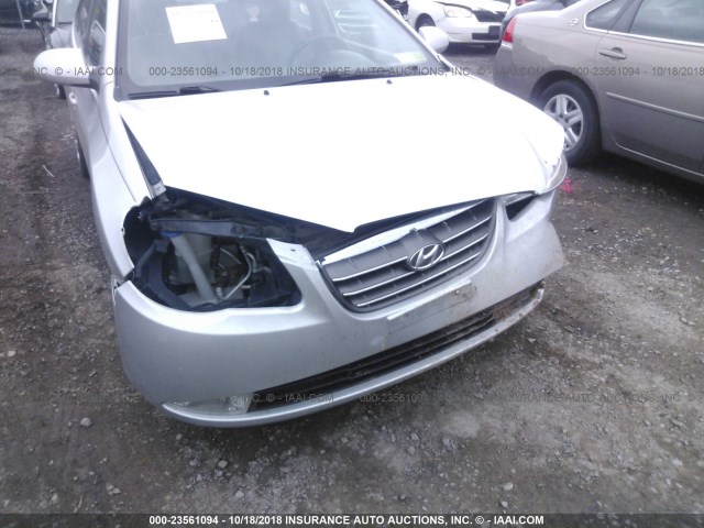 KMHDU46D29U750508 - 2009 HYUNDAI ELANTRA GLS/SE SILVER photo 6