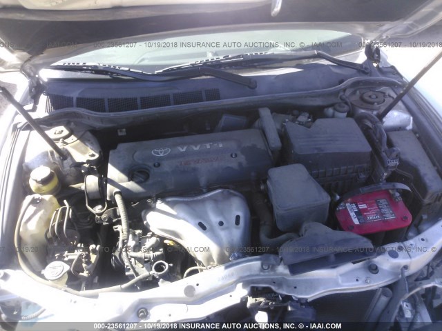 4T1BE46K29U376419 - 2009 TOYOTA CAMRY SE/LE/XLE SILVER photo 10