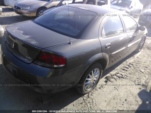 1C3EL56U31N568062 - 2001 CHRYSLER SEBRING LXI GRAY photo 4