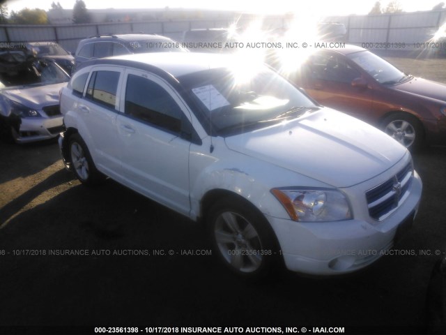 1B3CB3HAXBD125154 - 2011 DODGE CALIBER MAINSTREET WHITE photo 1