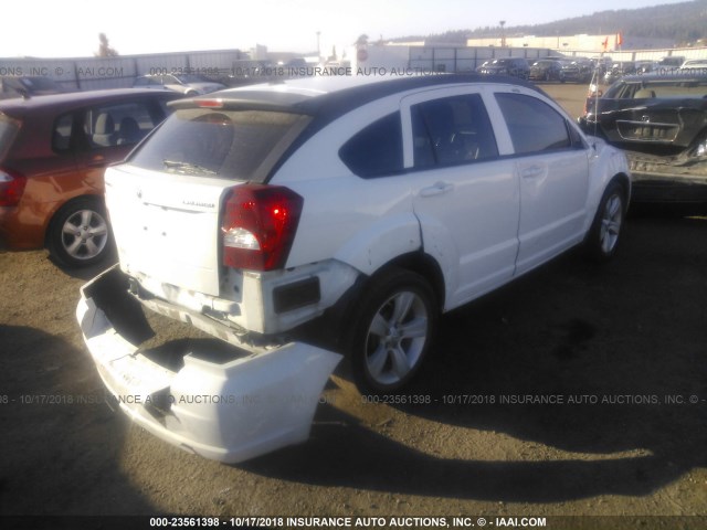 1B3CB3HAXBD125154 - 2011 DODGE CALIBER MAINSTREET WHITE photo 4