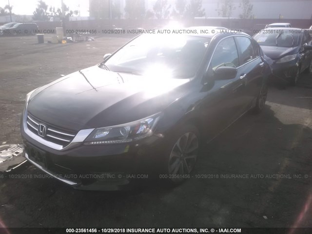 1HGCR2F51EA112441 - 2014 HONDA ACCORD SPORT BLACK photo 2