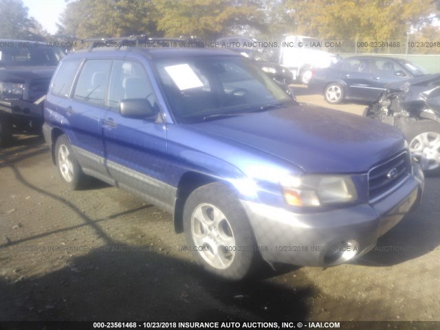 JF1SG65674G728082 - 2004 SUBARU FORESTER 2.5XS Bleu photo 1