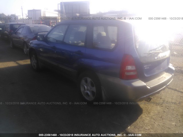 JF1SG65674G728082 - 2004 SUBARU FORESTER 2.5XS Bleu photo 3