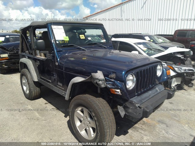 1J4FA29193P332832 - 2003 JEEP WRANGLER / TJ SE BLUE photo 1