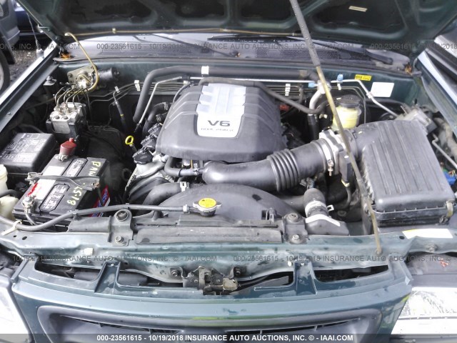 4S6DM58W414401916 - 2001 HONDA PASSPORT EX/LX მწვანე ფოტო 10