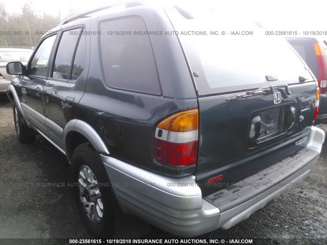 4S6DM58W414401916 - 2001 HONDA PASSPORT EX/LX მწვანე ფოტო 3