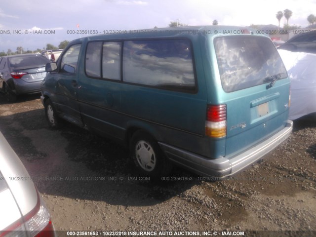 1FMDA41X9PZC83629 - 1993 FORD AEROSTAR GREEN photo 3