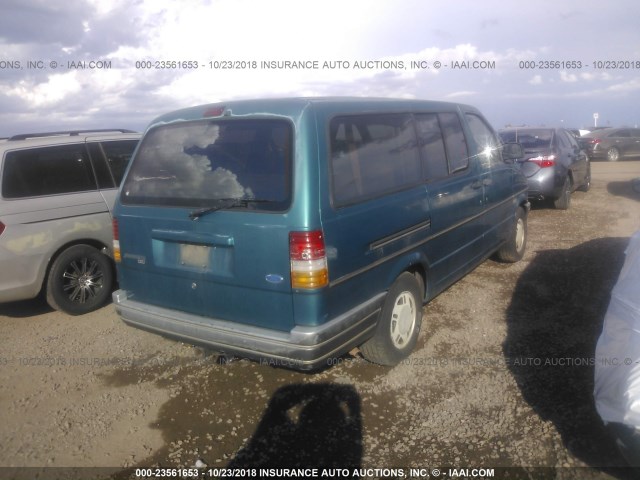 1FMDA41X9PZC83629 - 1993 FORD AEROSTAR GREEN photo 4