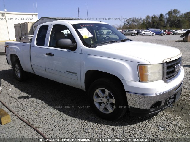 1GTR2VE36BZ245403 - 2011 GMC SIERRA K1500 SLE WHITE photo 1