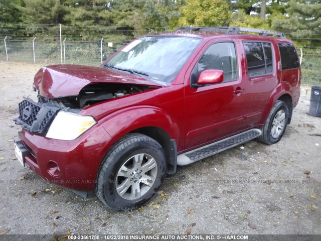 5N1AR1NB0AC611622 - 2010 NISSAN PATHFINDER S/LE/SE RED photo 2