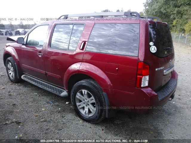 5N1AR1NB0AC611622 - 2010 NISSAN PATHFINDER S/LE/SE RED photo 3