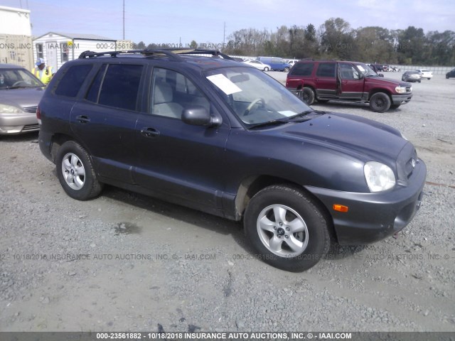 KM8SC13D36U101213 - 2006 HYUNDAI SANTA FE GLS/LIMITED BLUE photo 1