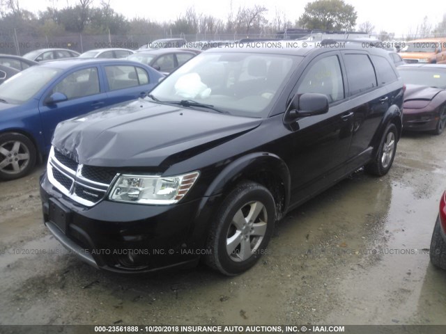 3C4PDCBG0CT144458 - 2012 DODGE JOURNEY SXT BLACK photo 2