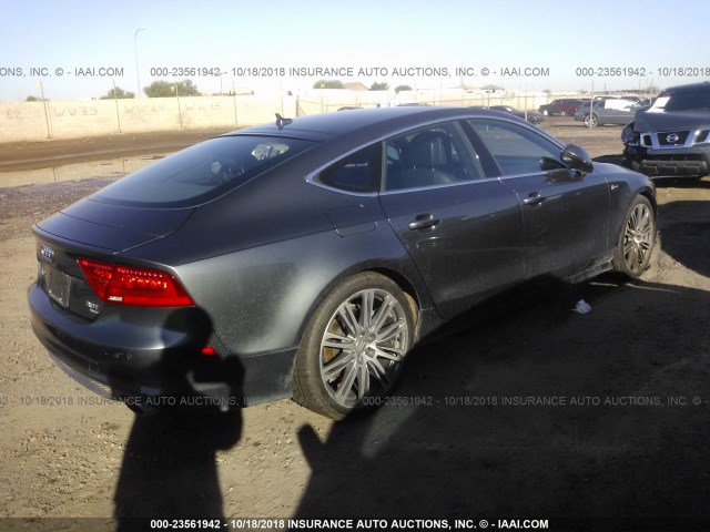 WAU3GAFC9DN018843 - 2013 AUDI A7 PRESTIGE GRAY photo 4