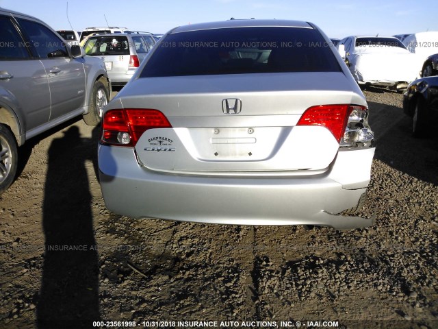 1HGFA16878L016430 - 2008 HONDA CIVIC EX SILVER photo 6