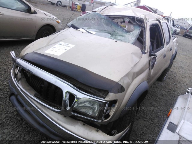 5TEGN92N43Z253596 - 2003 TOYOTA TACOMA DOUBLE CAB PRERUNNER GOLD photo 2