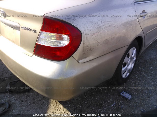 4T1BE32K32U542484 - 2002 TOYOTA CAMRY LE/XLE/SE GOLD photo 6