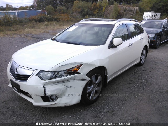 JH4CW2H69BC002782 - 2011 ACURA TSX WHITE photo 2