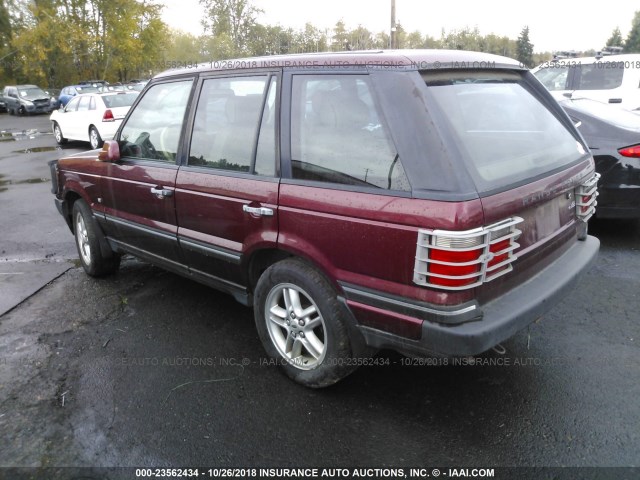 SALPM164X2A466690 - 2002 LAND ROVER RANGE ROVER 4.6 HSE LONG WHEELBASE MAROON photo 3