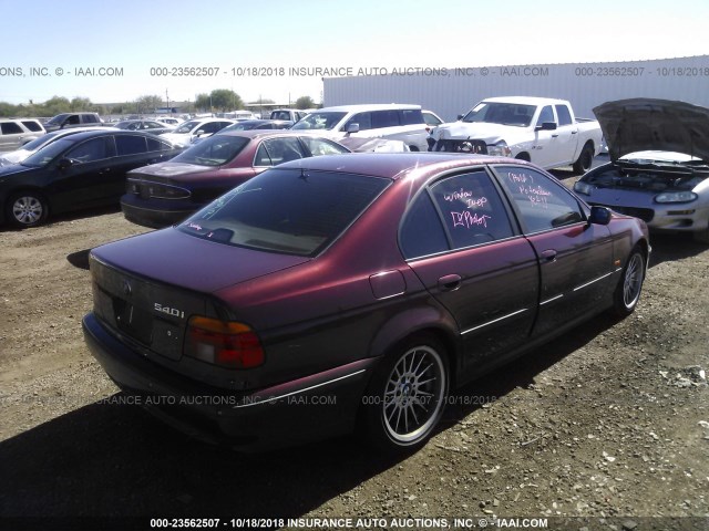 WBADN6341YGM67528 - 2000 BMW 540 I AUTOMATIC 栗色 照片 4