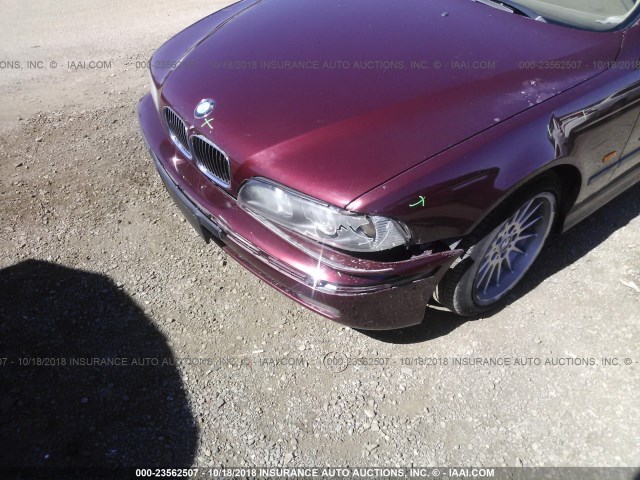 WBADN6341YGM67528 - 2000 BMW 540 I AUTOMATIC MAROON photo 6