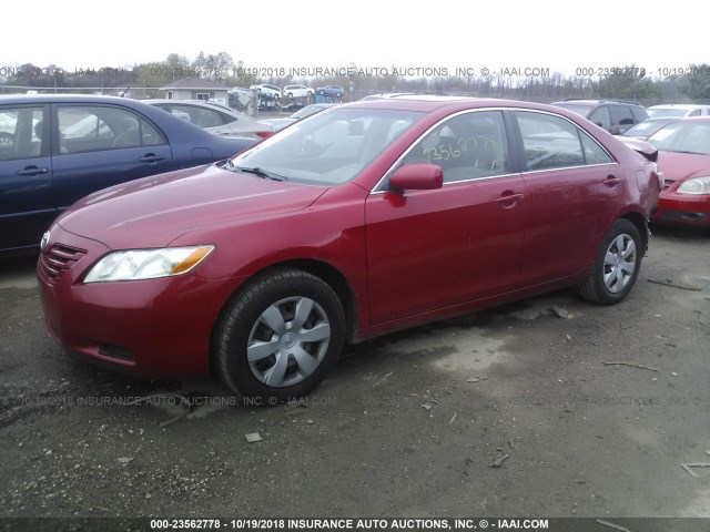 4T1BK46K38U059059 - 2008 TOYOTA CAMRY LE/XLE/SE RED photo 2