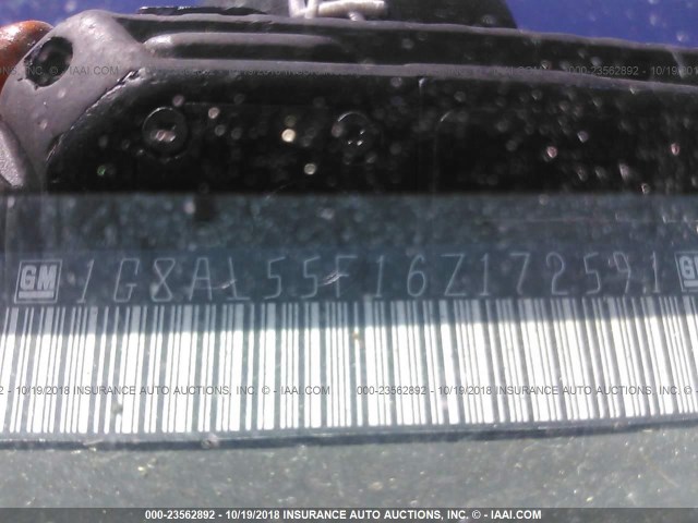 1G8AL55F16Z172591 - 2006 SATURN ION LEVEL 3 GOLD photo 9