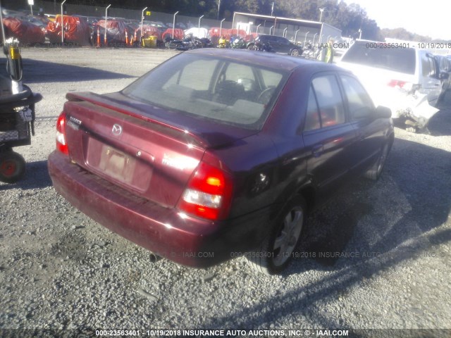 JM1BJ225531137170 - 2003 MAZDA PROTEGE DX/LX/ES MAROON photo 4