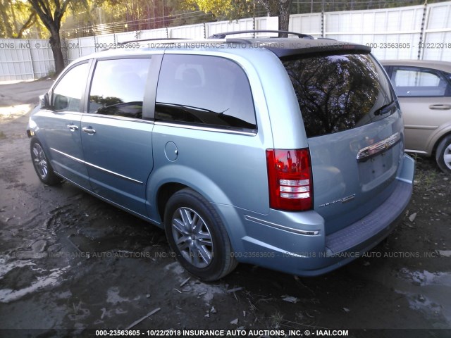 2A8HR64X68R143743 - 2008 CHRYSLER TOWN & COUNTRY LIMITED Light Blue photo 3