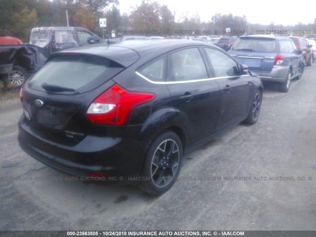 1FAHP3N2XCL281520 - 2012 FORD FOCUS TITANIUM BLACK photo 4