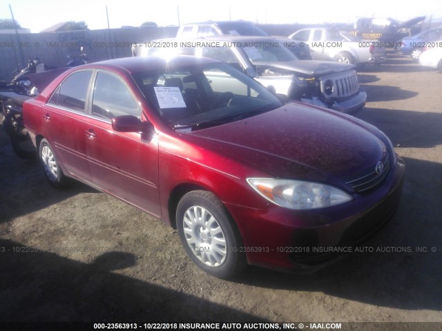 JTDBE32K030187593 - 2003 TOYOTA CAMRY LE/XLE RED photo 1