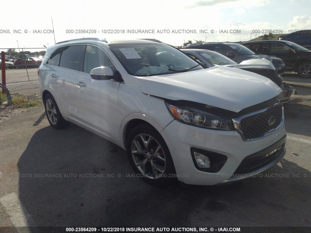 5XYPK4A54GG033775 - 2016 KIA SORENTO SX/SX LIMITED WHITE photo 1