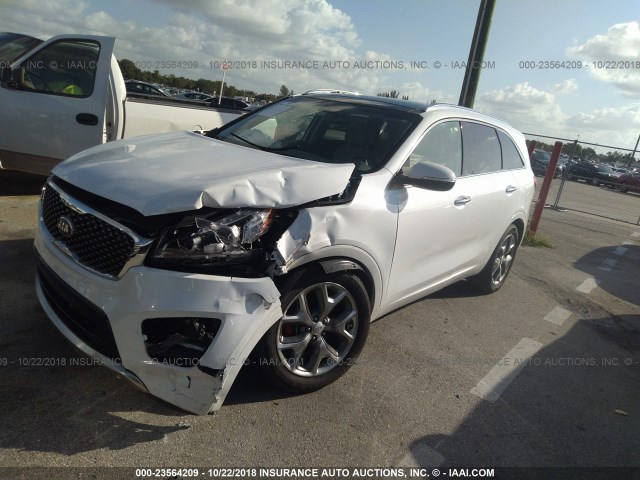 5XYPK4A54GG033775 - 2016 KIA SORENTO SX/SX LIMITED WHITE photo 2