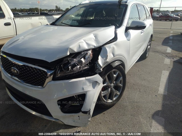 5XYPK4A54GG033775 - 2016 KIA SORENTO SX/SX LIMITED WHITE photo 6