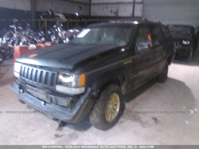 1J4GZ78Y0PC619238 - 1993 JEEP GRAND CHEROKEE LIMITED BLACK photo 2