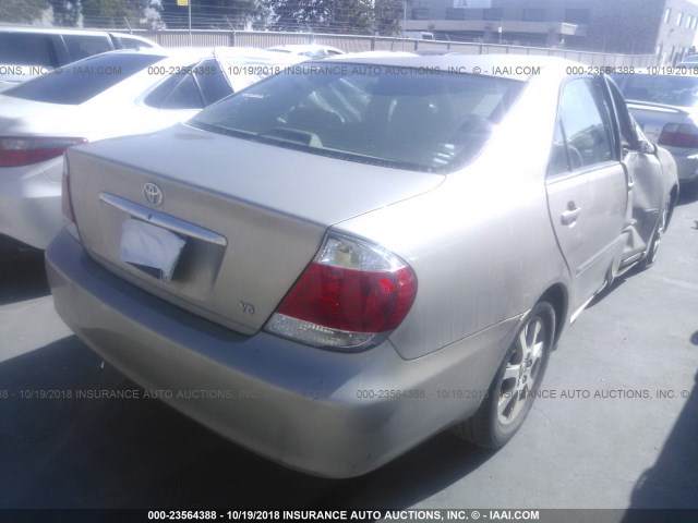 4T1BF30K35U618600 - 2005 TOYOTA CAMRY LE/XLE/SE 金色 照片 4