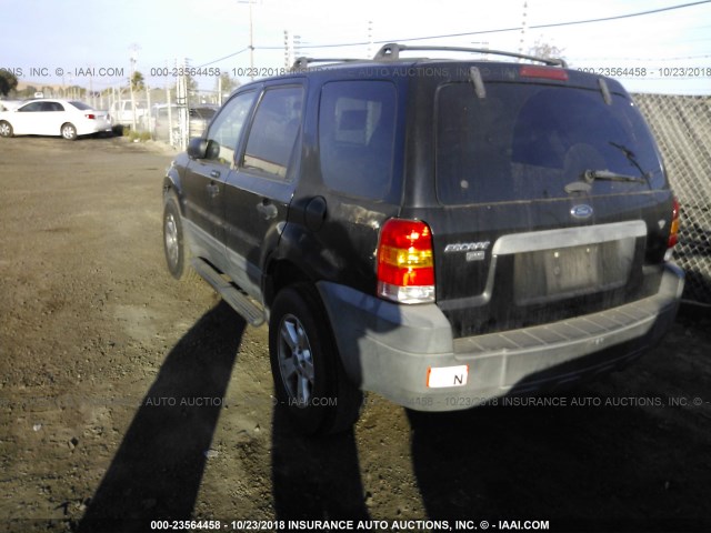 1FMYU03155KB24641 - 2005 FORD ESCAPE XLT BLACK photo 3