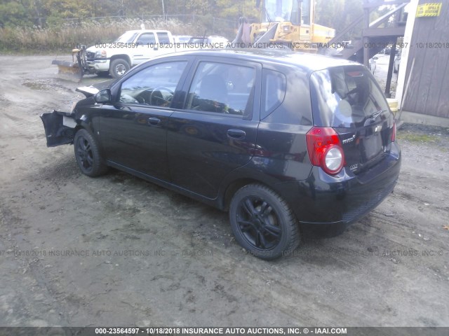 KL1TD66E79B664568 - 2009 CHEVROLET AVEO LS/LT Սև լուսանկար 3