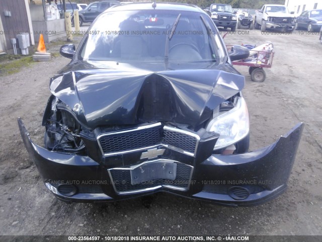 KL1TD66E79B664568 - 2009 CHEVROLET AVEO LS/LT Սև լուսանկար 6