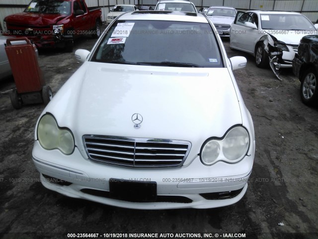 WDBRF52H46F753766 - 2006 MERCEDES-BENZ C GENERATION 2006 230 WHITE photo 6