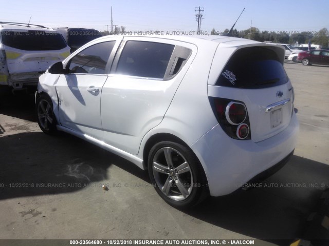 1G1JH6SBXD4146458 - 2013 CHEVROLET SONIC RS WHITE photo 3