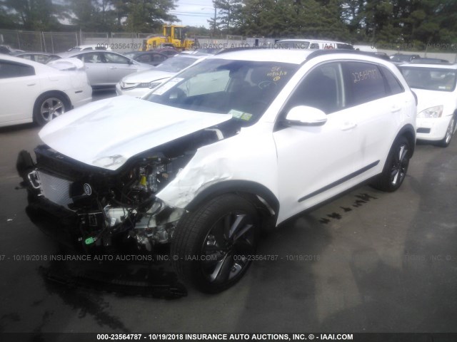 KNDCC3LC8H5067665 - 2017 KIA NIRO EX WHITE photo 2