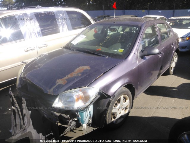 1G1AK55F267725701 - 2006 CHEVROLET COBALT LS PURPLE photo 2