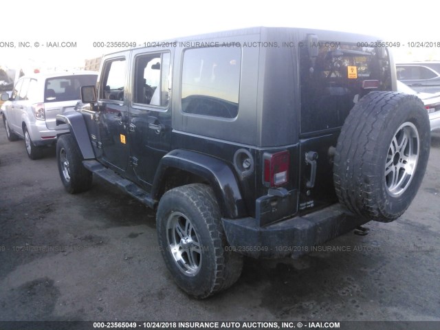 1J4GA59197L198052 - 2007 JEEP WRANGLER SAHARA BLACK photo 3