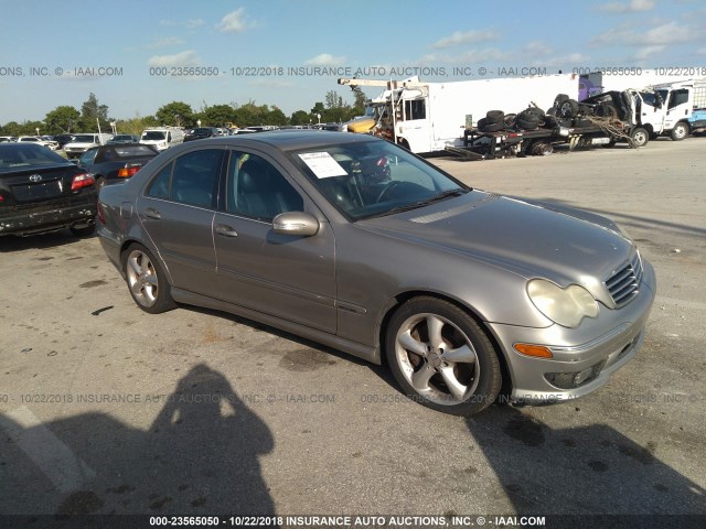 WDBRF40J95F646131 - 2005 MERCEDES-BENZ C 230K SPORT SEDAN TAN photo 1