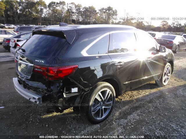 5FRYD7H72HB000370 - 2017 ACURA MDX SPORT HYBRID ADVANCE BLACK photo 4